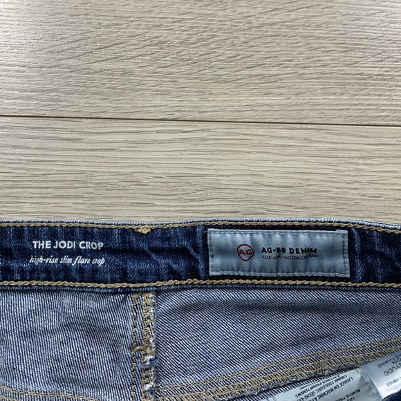AG The Jodi High Rise Slim Flare Crop Distressed Jeans - Picture 8 of 12